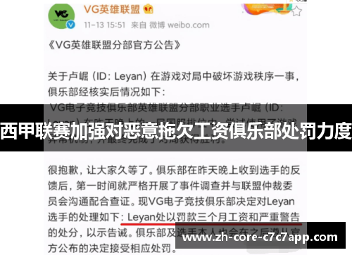 西甲联赛加强对恶意拖欠工资俱乐部处罚力度 西甲联赛加强对恶意拖欠工资俱乐部处罚力度